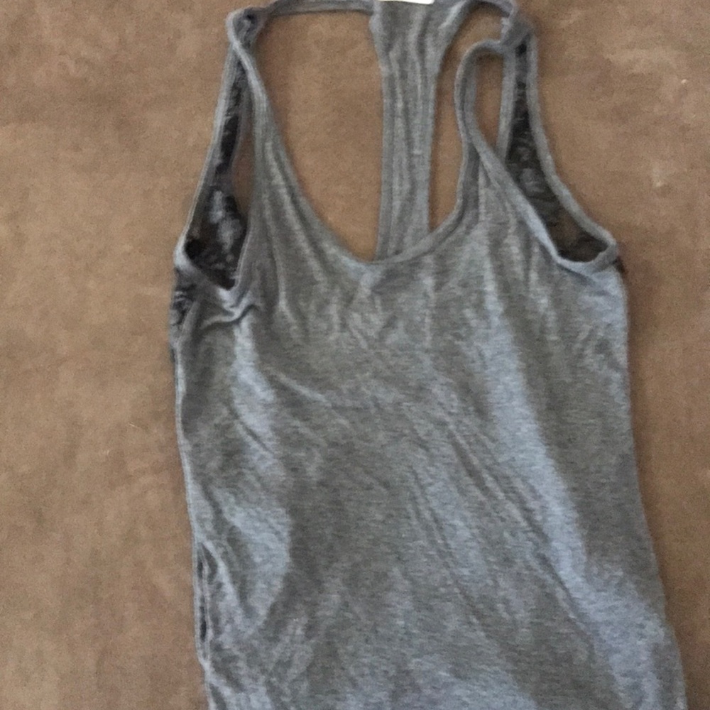 Racer back tank with lace back